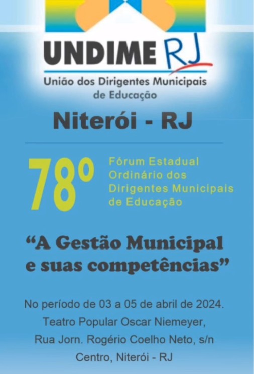 78º Fórum Estadual Ordinário dos Dirigentes Municipais de Educação